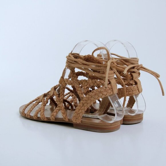 Steve Madden Swyvel Leather Gladiator Sandals Tan Women Size 7 - Picture 15 of 16